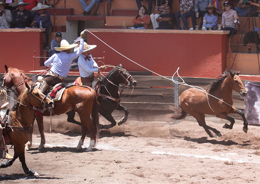 Andrés Navarrete sacó la casta con las tres manganas a caballo para Rancho La Biznaga Oro San Agustín