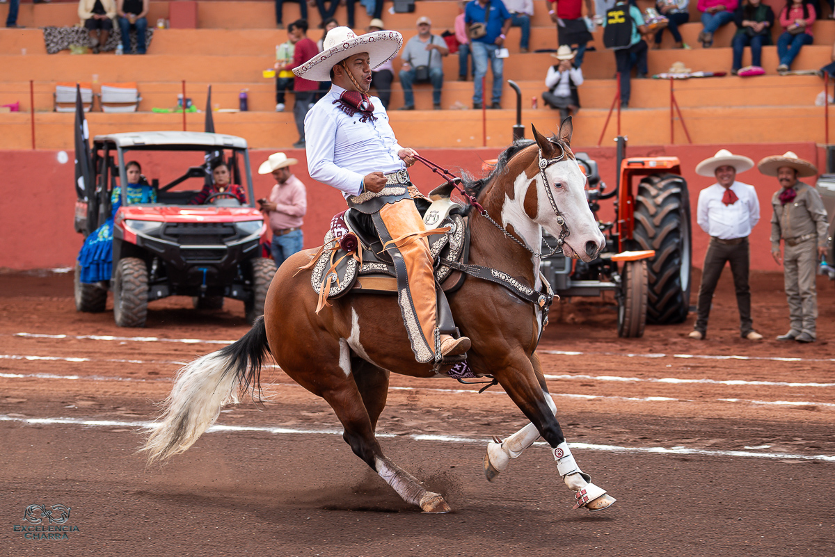 El Trébol 3G abrió la cuenta con esta cala de caballo de Emmanuel Maya, cuya cabalgadura rayó 18 metros en un solo tiempo